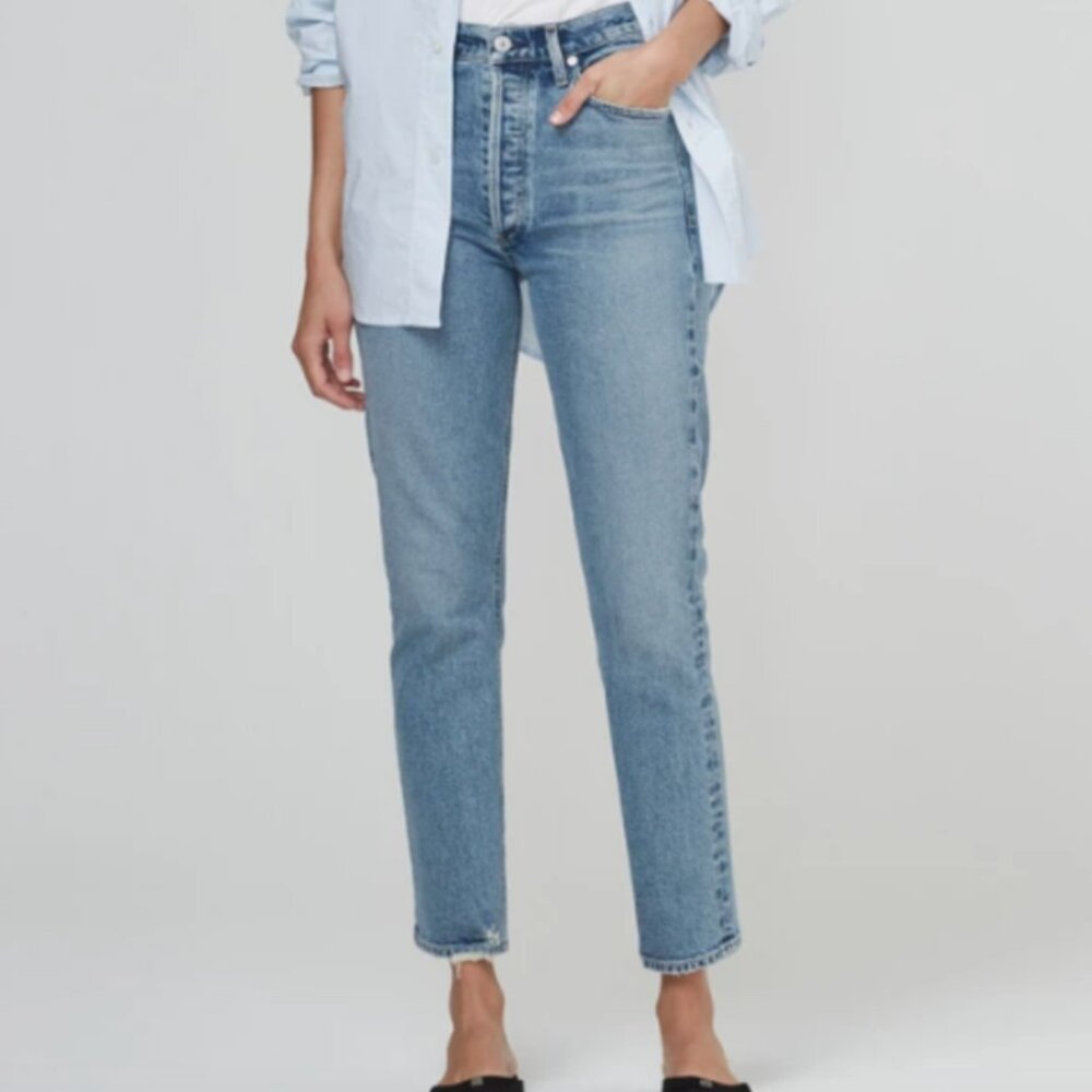 Citizens of Humanity Charlotte High Rise Straight Jean in Dresden Wash (Size 27(